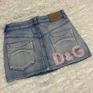 Dolce & Gabbana Denim Y2K Mini Skirt